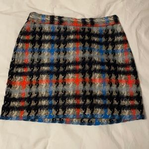 Milly metallic tweed mini skirt